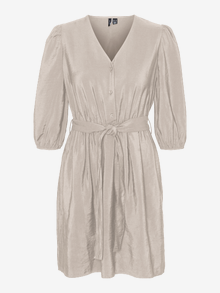 Vero Moda VMQUEENY Kurzes Kleid -Pumice Stone - 10305130