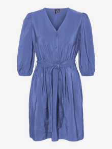 Vero Moda VMQUEENY Kurzes Kleid -Bleached Denim - 10305130