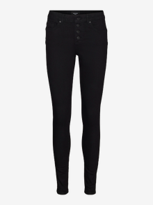 Vero Moda VMALIA Mid rise Slim Straight Fit Jeans -Black - 10305170