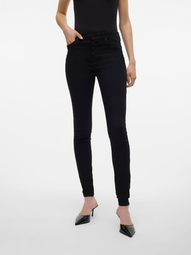 Vero Moda VMALIA Medelhög midja Slim Straight Fit Jeans - 10305170