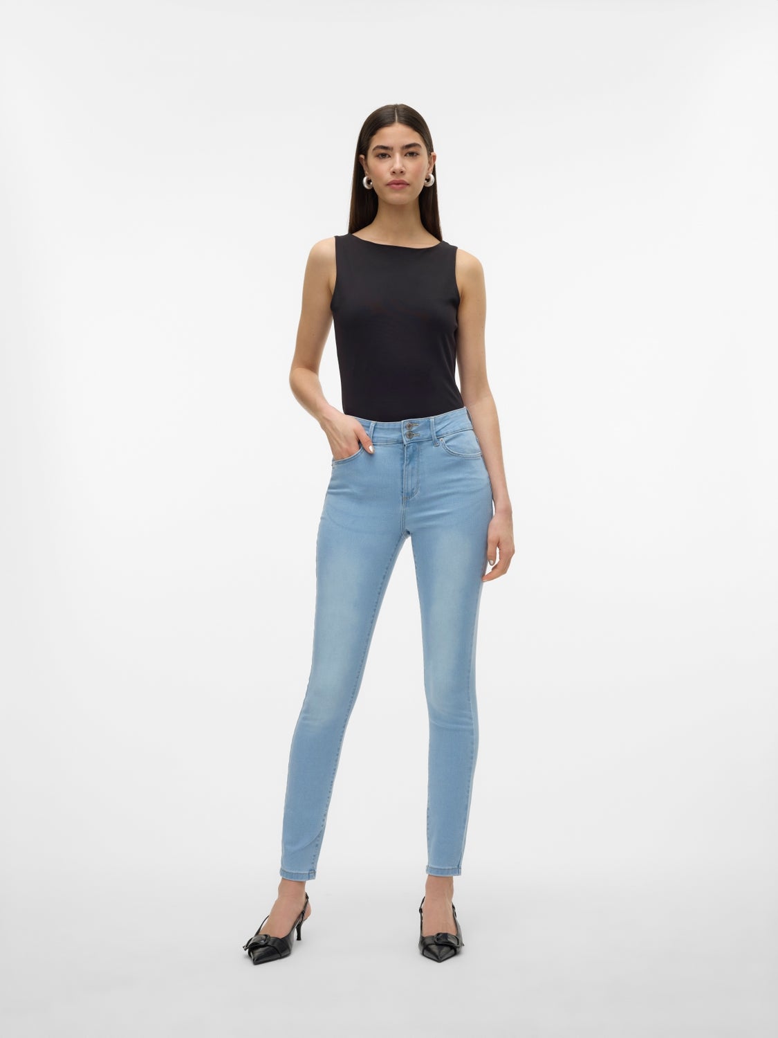 VMSOPHIA Taille haute Slim Fit Jeans