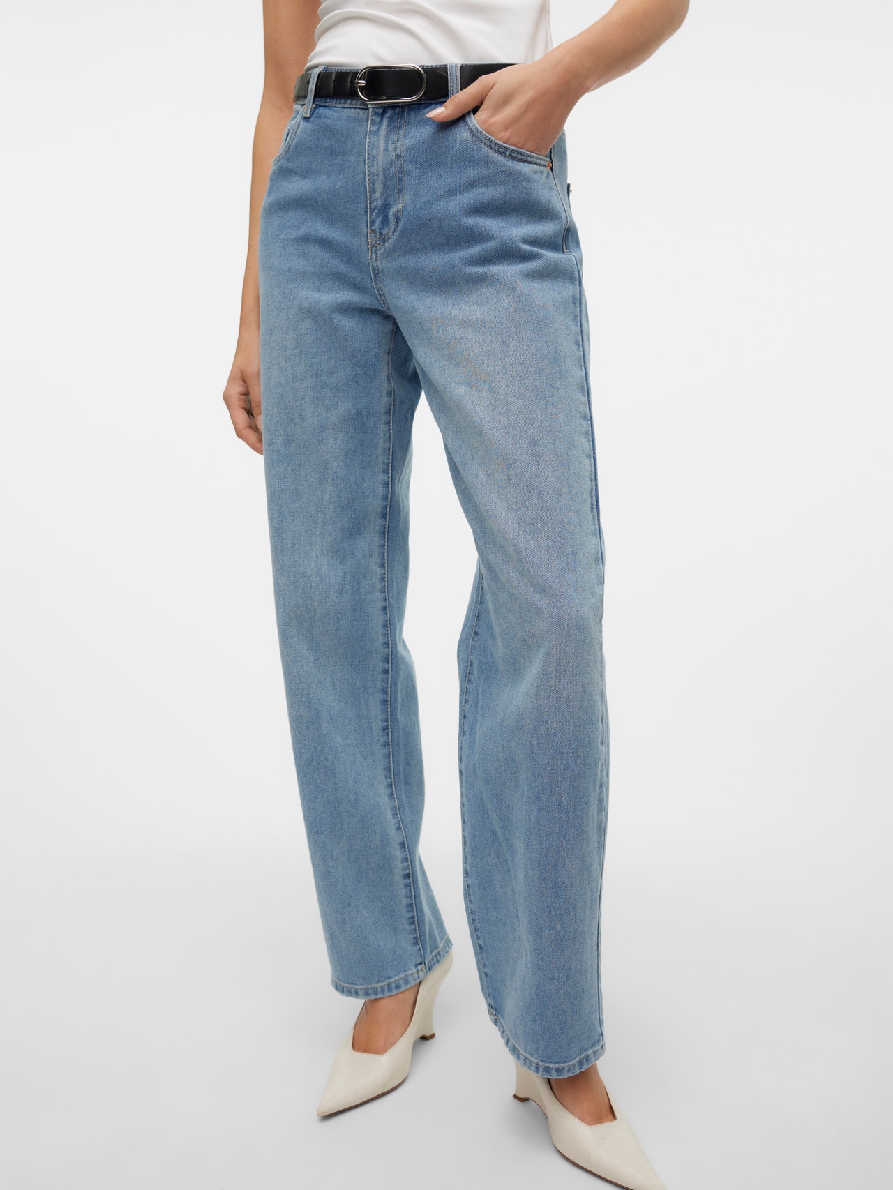 Vero Moda VMEVELYN Lös passform Jeans -Light Blue Denim - 10305301
