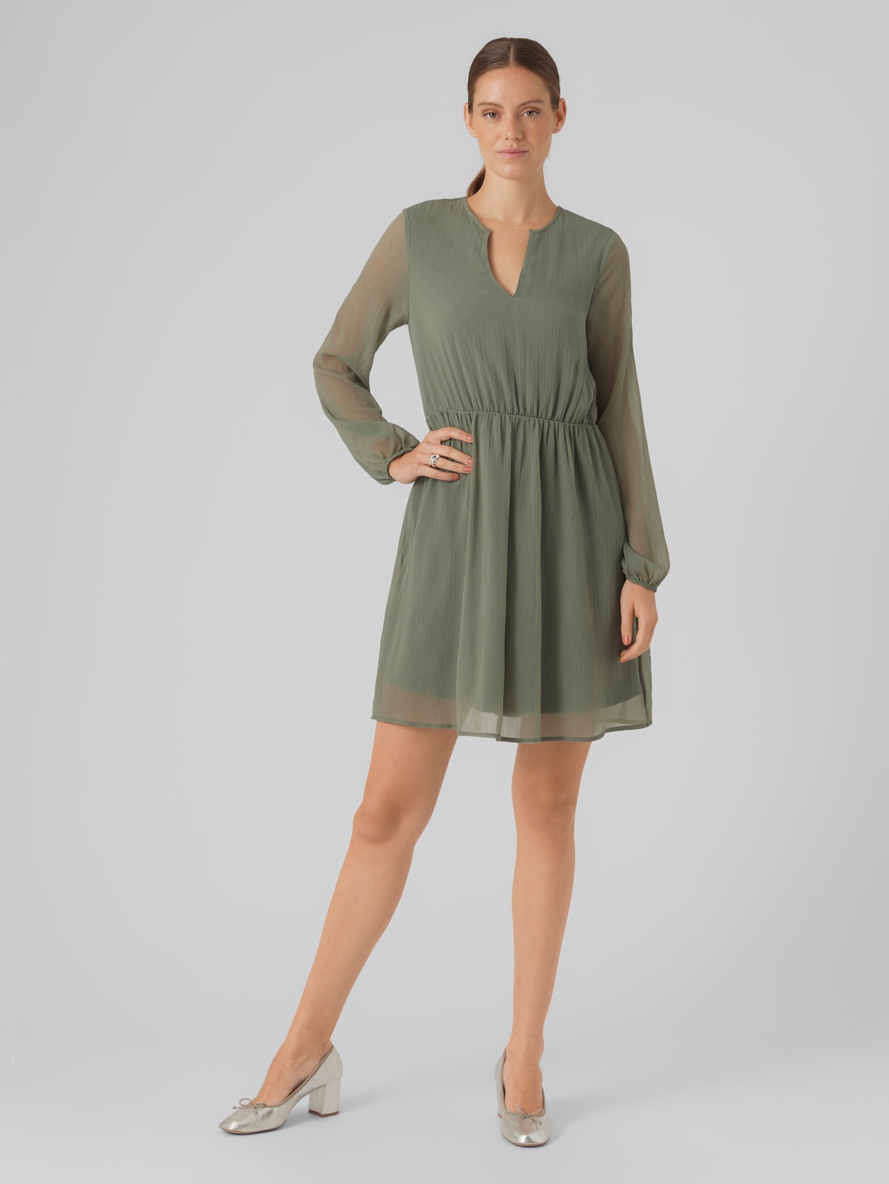 Vero Moda VMVILLA Krótka sukienka -Laurel Wreath - 10305309