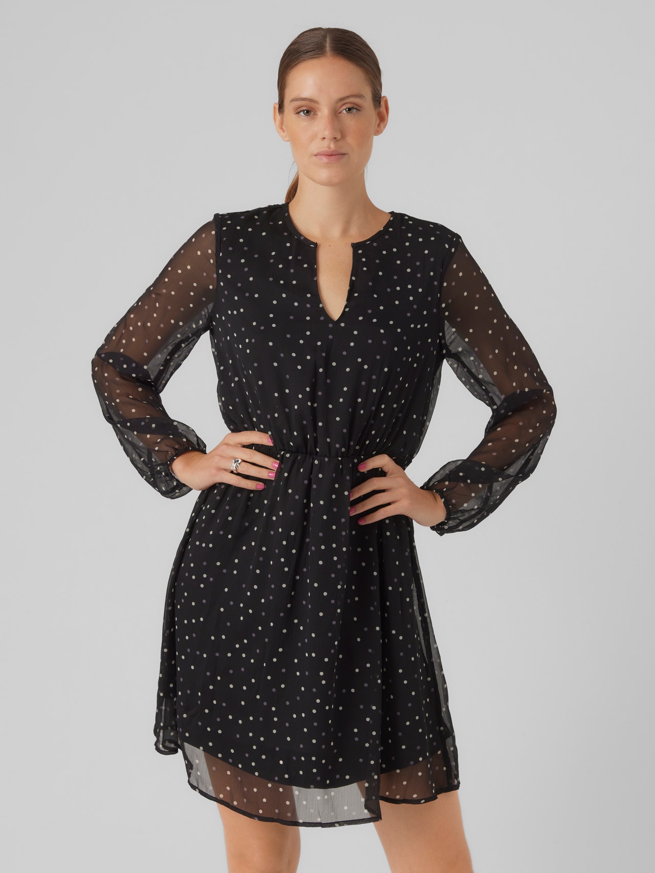 Vero Moda VMVILLA Kort kjole -Black - 10305309