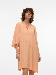 Vero Moda VMJANNI Kort klänning -Peach Bloom - 10305317