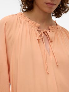 Vero Moda VMJANNI Kort klänning -Peach Bloom - 10305317