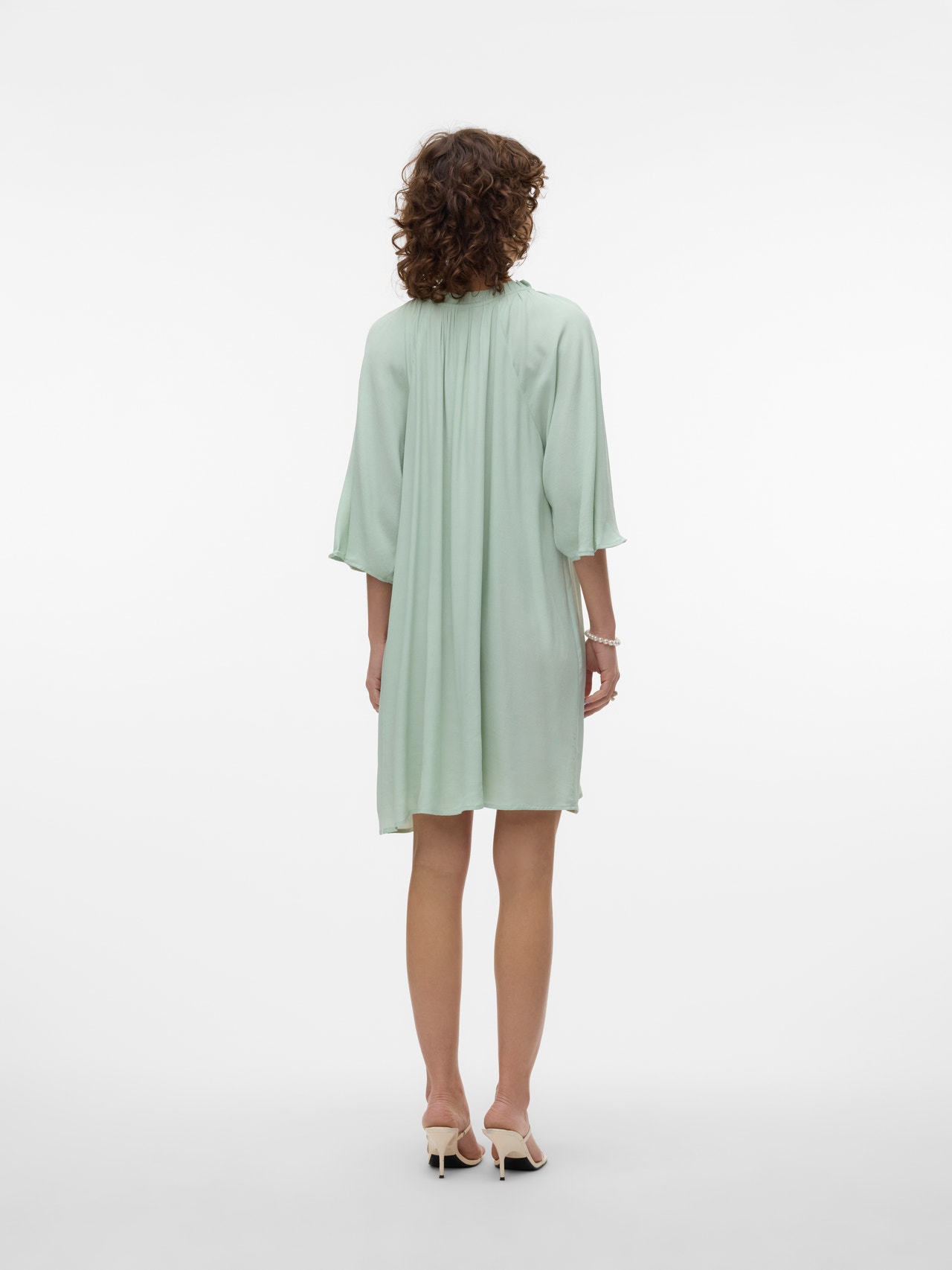 Vero Moda VMJANNI Kort klänning -Celadon - 10305317