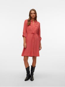 Vero Moda VMVILMA Kort kjole -Mineral Red - 10305321