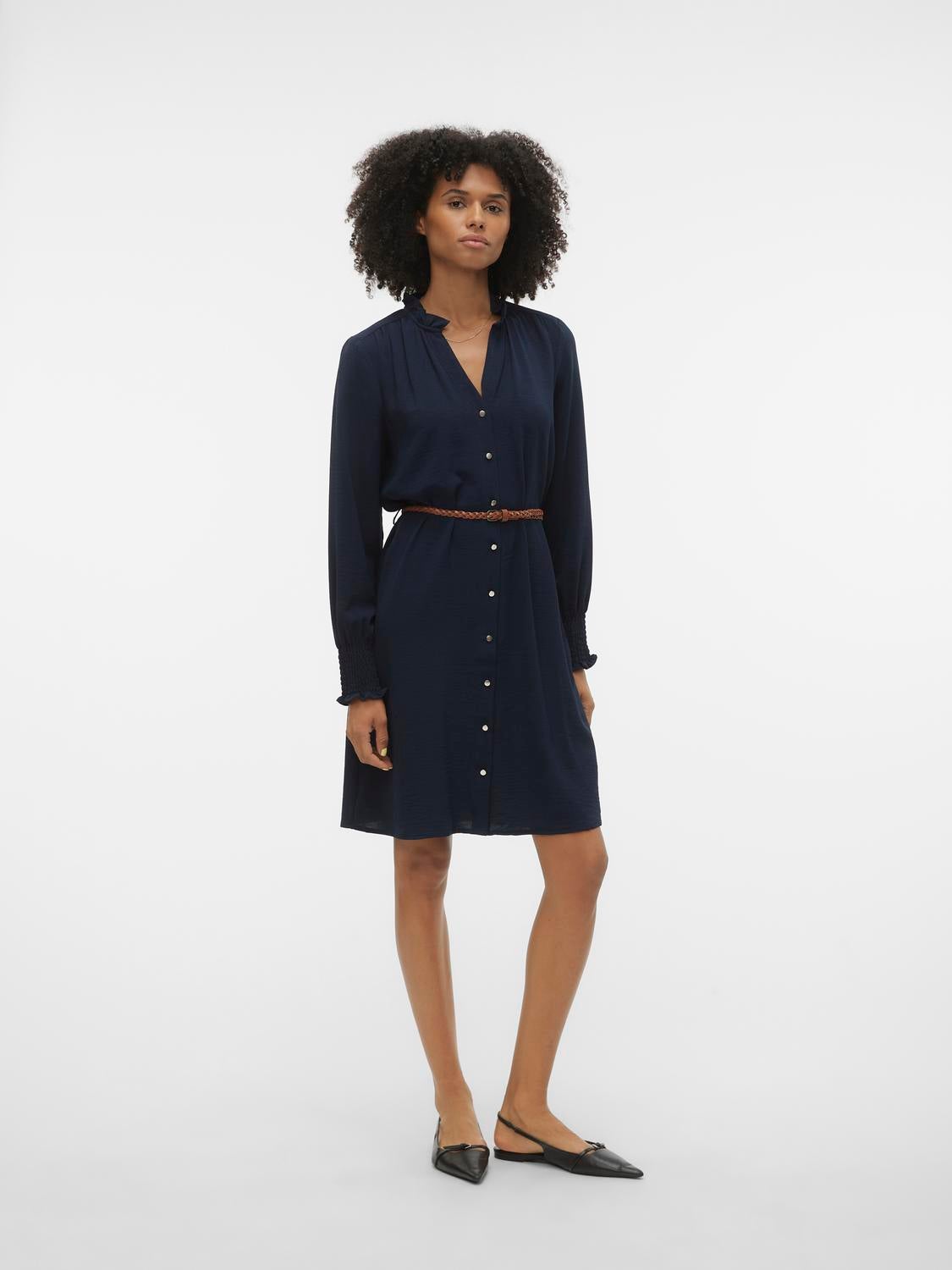 Robe chemise Bleu fonc Vero Moda