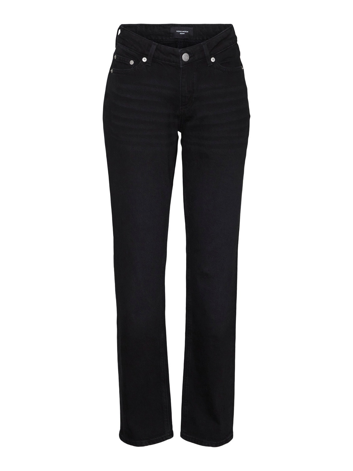 Vero Moda VMJADA Mid rise Straight Fit Jeans -Black Denim - 10305342