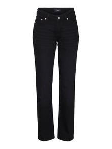 Vero Moda VMJADA Mid rise Straight fit Jeans -Black Denim - 10305342