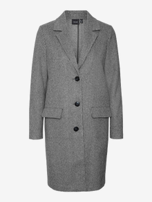 Vero Moda VMBECCA Mantel -Medium Grey Melange - 10305352
