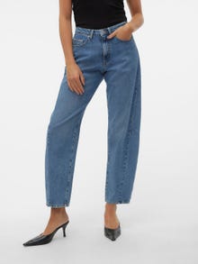 Vero Moda VMELLIE Krój mom Jeans -Medium Blue Denim - 10305392