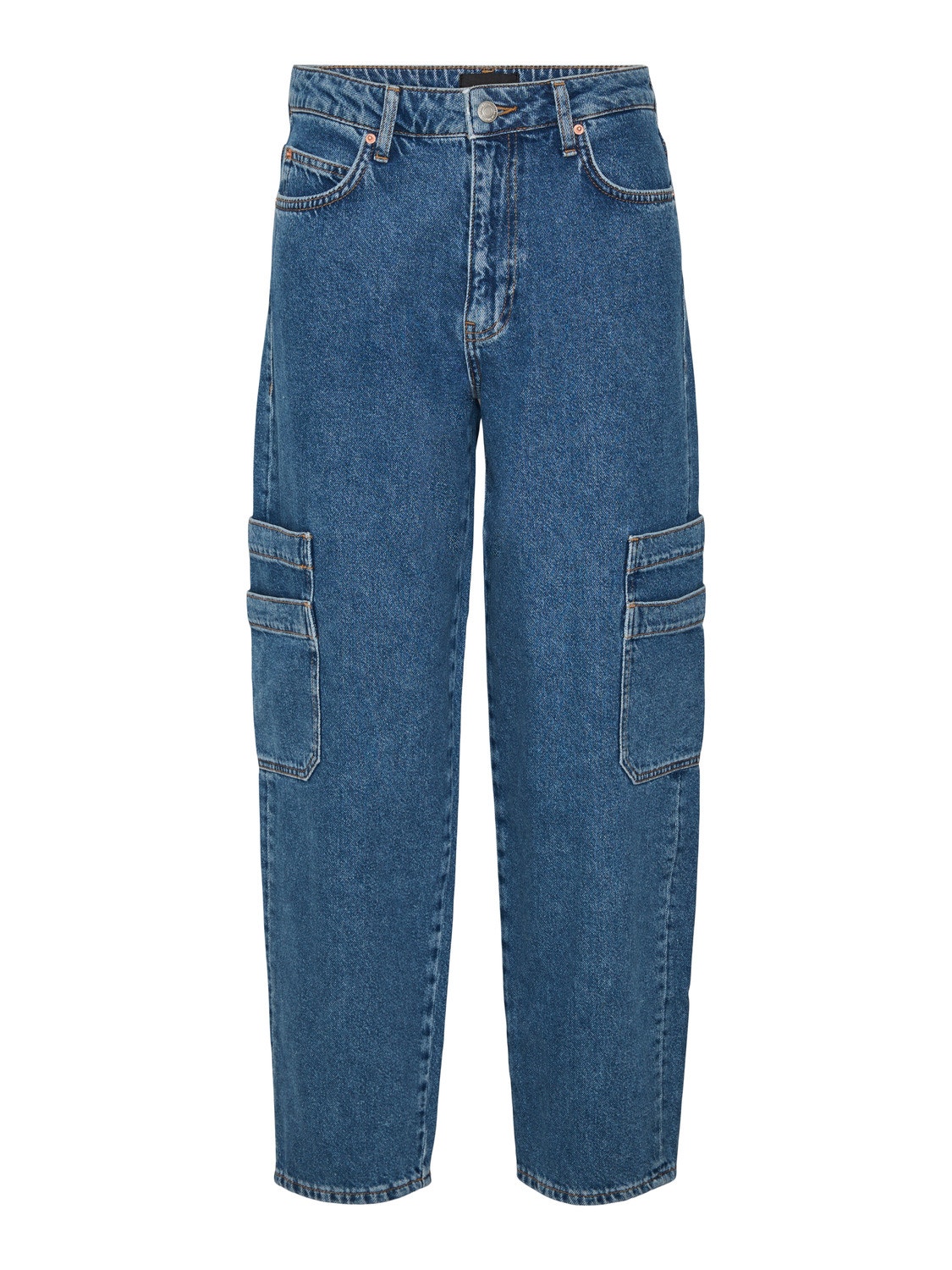 Vero Moda VMAVIVA Vita alta Mom Fit Jeans -Medium Blue Denim - 10305397
