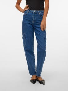 Vero Moda VMAVIVA Taille haute Mom Fit Jeans -Medium Blue Denim - 10305397