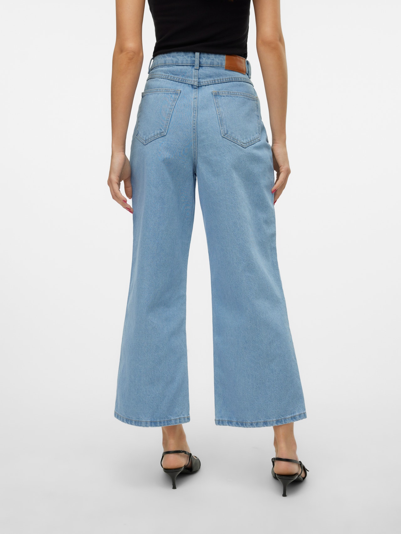 Vero Moda VMKATHY High rise Wide fit Jeans -Light Blue Denim - 10305455