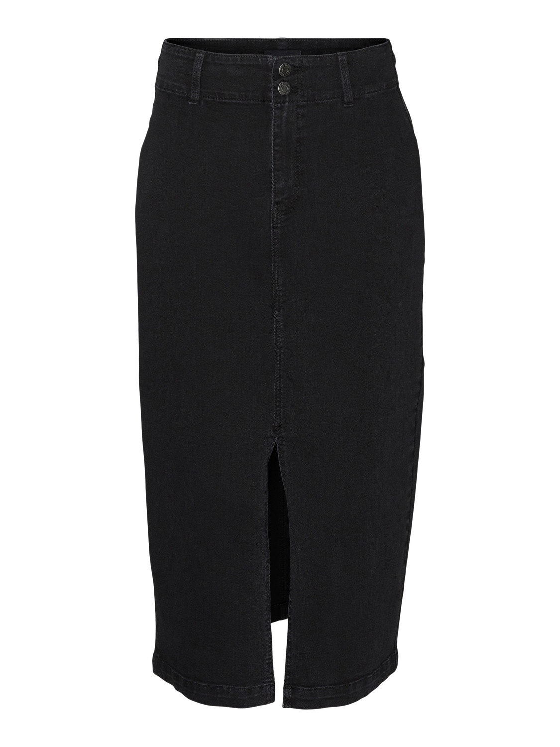 Vero Moda VMPEYTON Midi skirt -Black Denim - 10305465