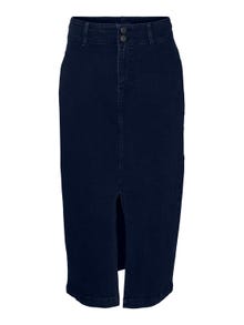 Vero Moda VMPEYTON Midi skirt -Dark Blue Denim - 10305465