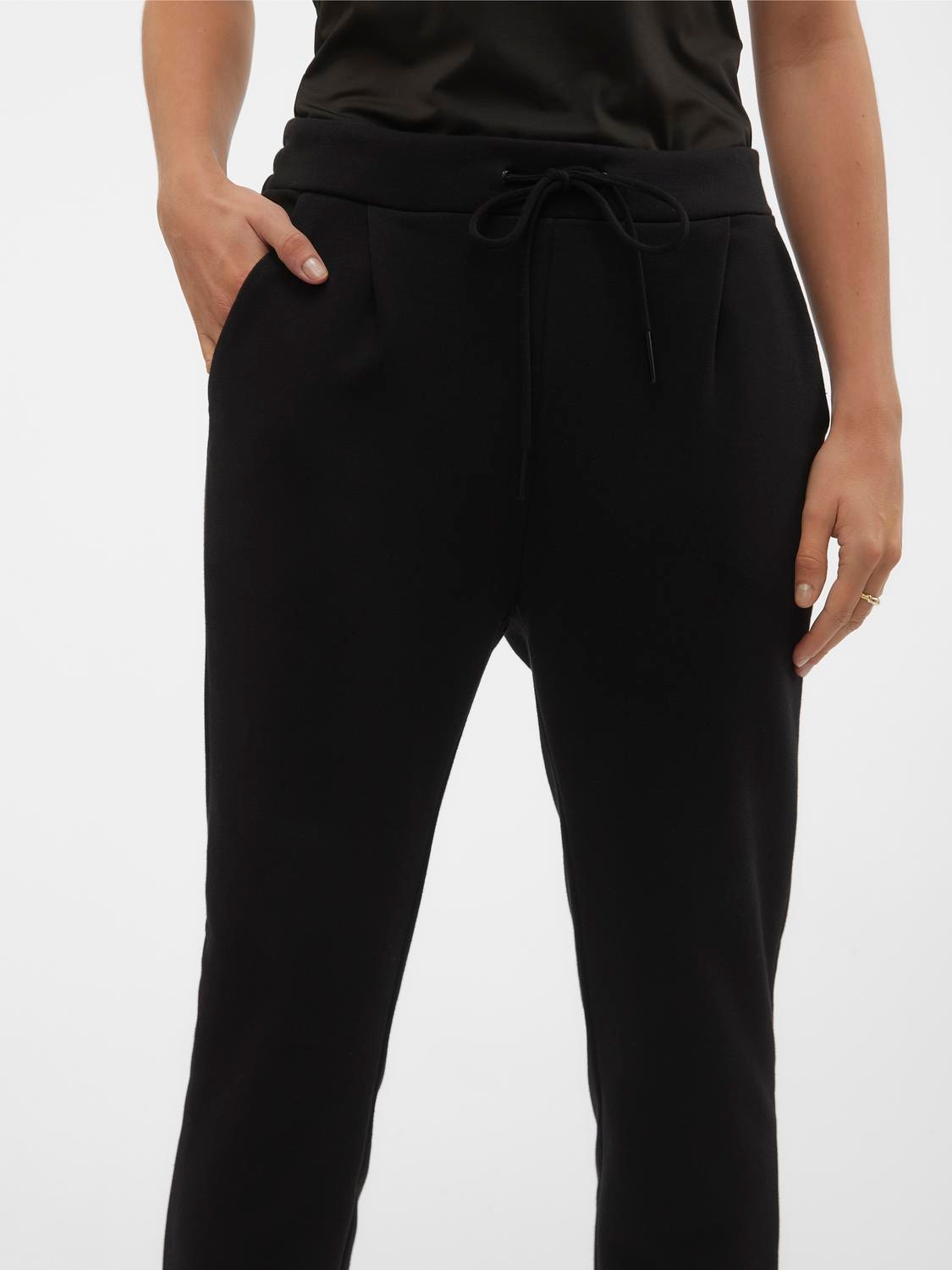 Vero Moda VMSVEA Mid waist Trousers -Black - 10305505
