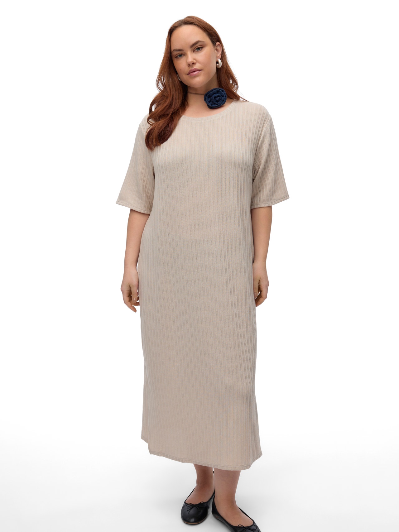 Vero Moda VMCOLIVA Lang kjole -Silver Lining - 10305526