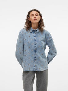 Vero Moda VMOPHELIA Shirt -Medium Blue Denim - 10305577