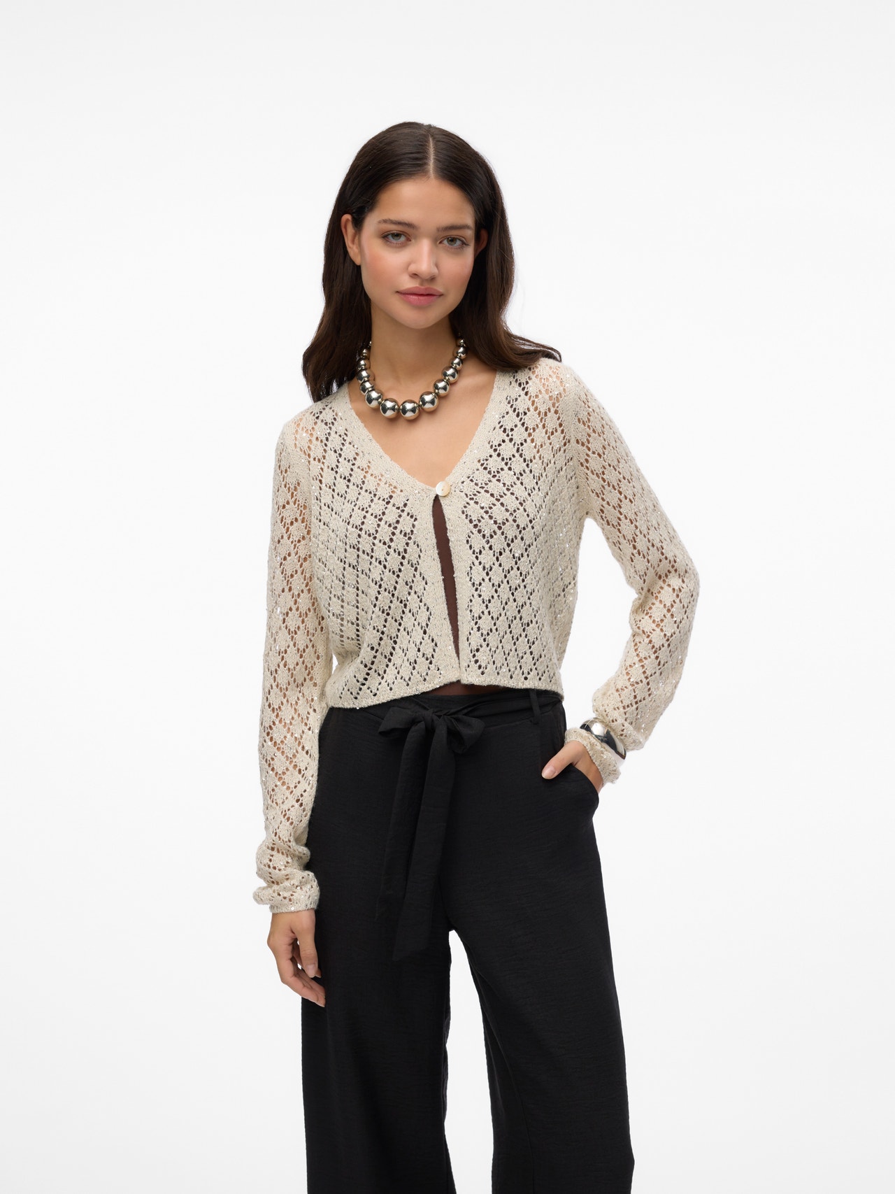 Vero Moda VMLEILANI Knit Cardigan -Birch - 10305588