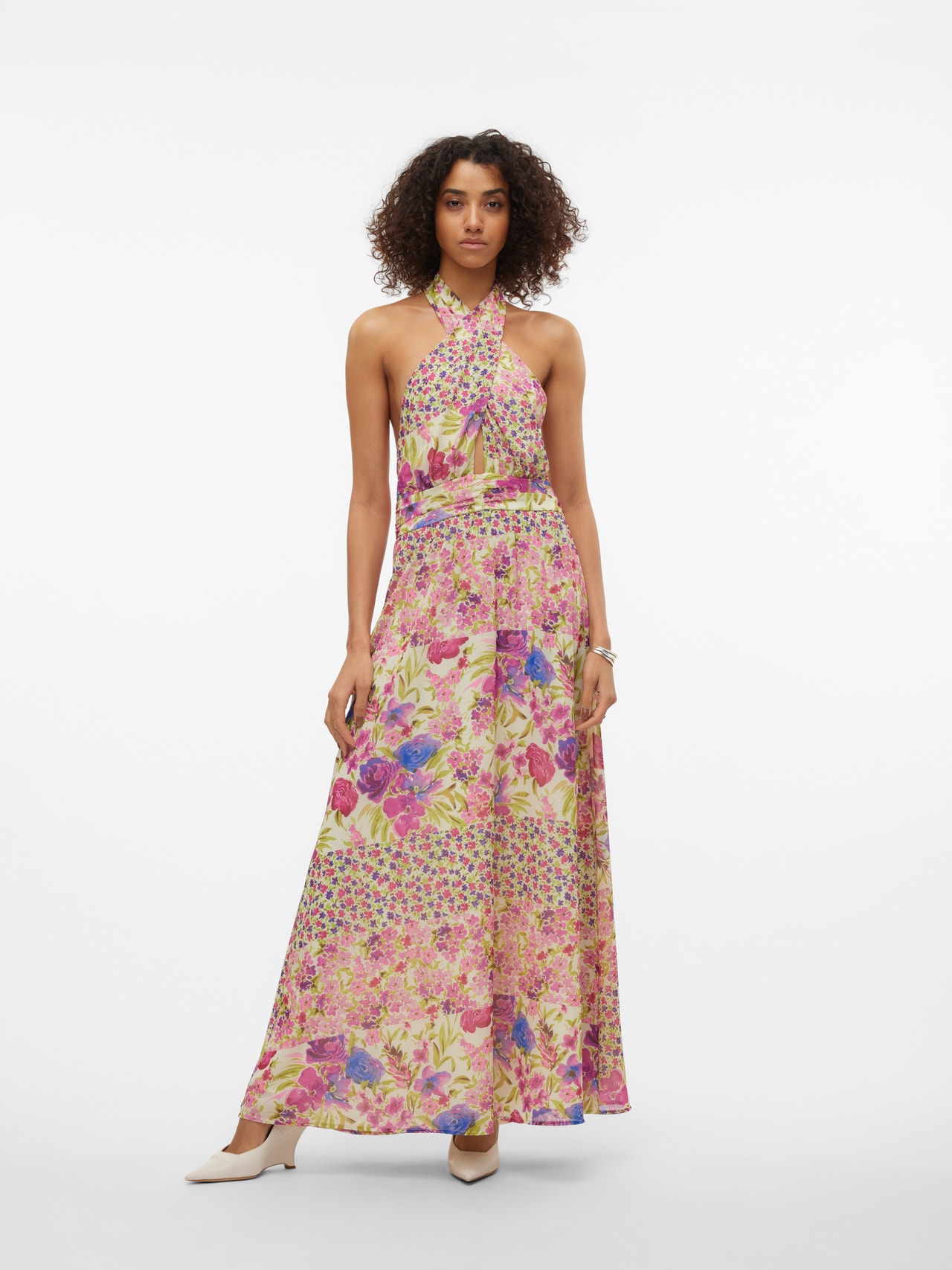 Vero Moda VMBLUEBELLE Długa sukienka -Barely Pink - 10305678