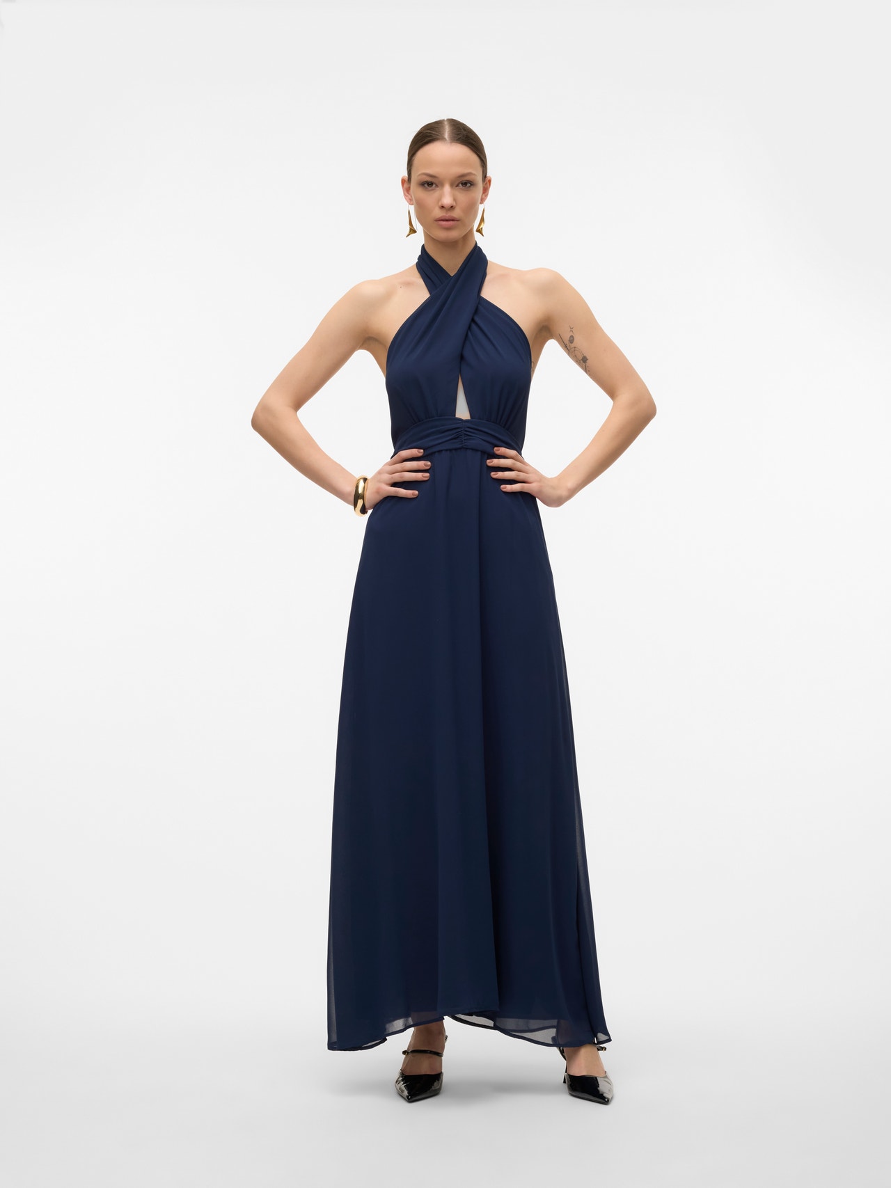 Vero Moda VMBLUEBELLE Lang kjole -Navy Blazer - 10305678