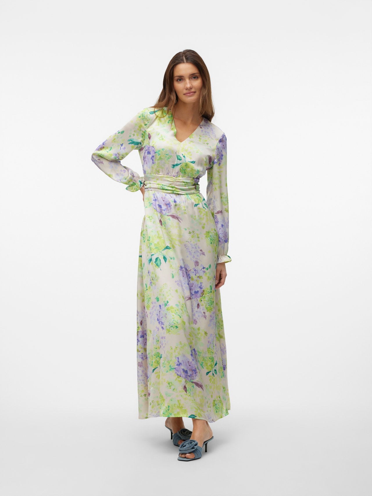 Vero Moda VMHONEY Lang kjole -Green Essence - 10305679