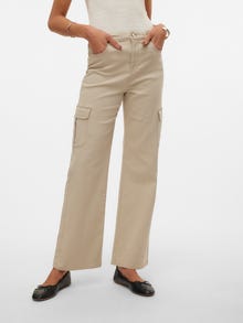 Vero Moda VMTESSA Korkea vyötärö Wide fit Farkut -Abbey Stone - 10305722