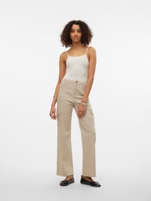 Vero Moda VMTESSA Korkea vyötärö Wide fit Farkut -Abbey Stone - 10305722