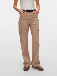Vero Moda VMTESSA Hög midja Vid passform Jeans -Silver Mink - 10305722