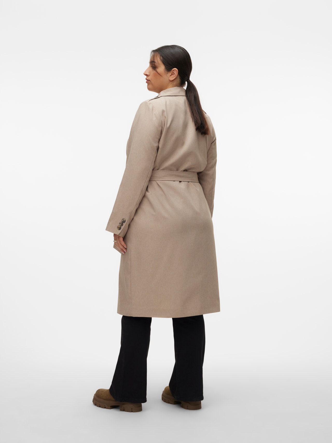 Vero Moda VMCHLOE LONG - Trenchcoat - black/zwart Vero Moda VMCHLOE LONG - Trenchcoat - black/zwart