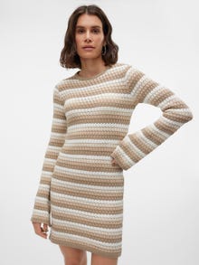 Vero Moda SNRIHANNA Kort klänning -Beige - 10305772