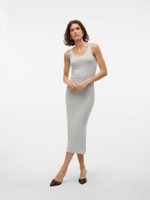 Vero Moda VMMAXI Langes Kleid -Light Grey Melange - 10305781