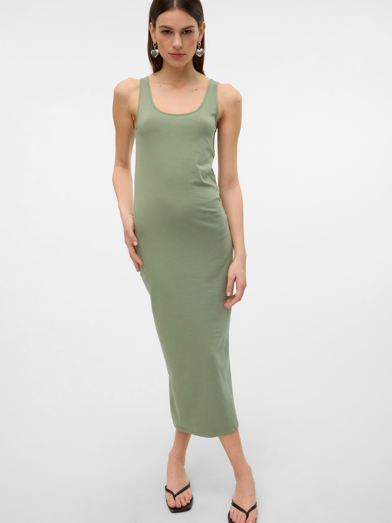Vero Moda VMMAXI Lang kjole -Hedge Green - 10305781