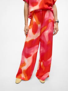 Vero Moda VMJADE Mid waist Broek -Tangerine Tango - 10305790