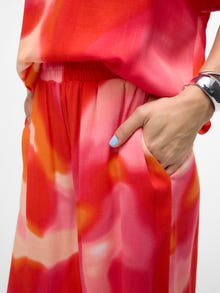 Vero Moda VMJADE Mid waist Broek -Tangerine Tango - 10305790