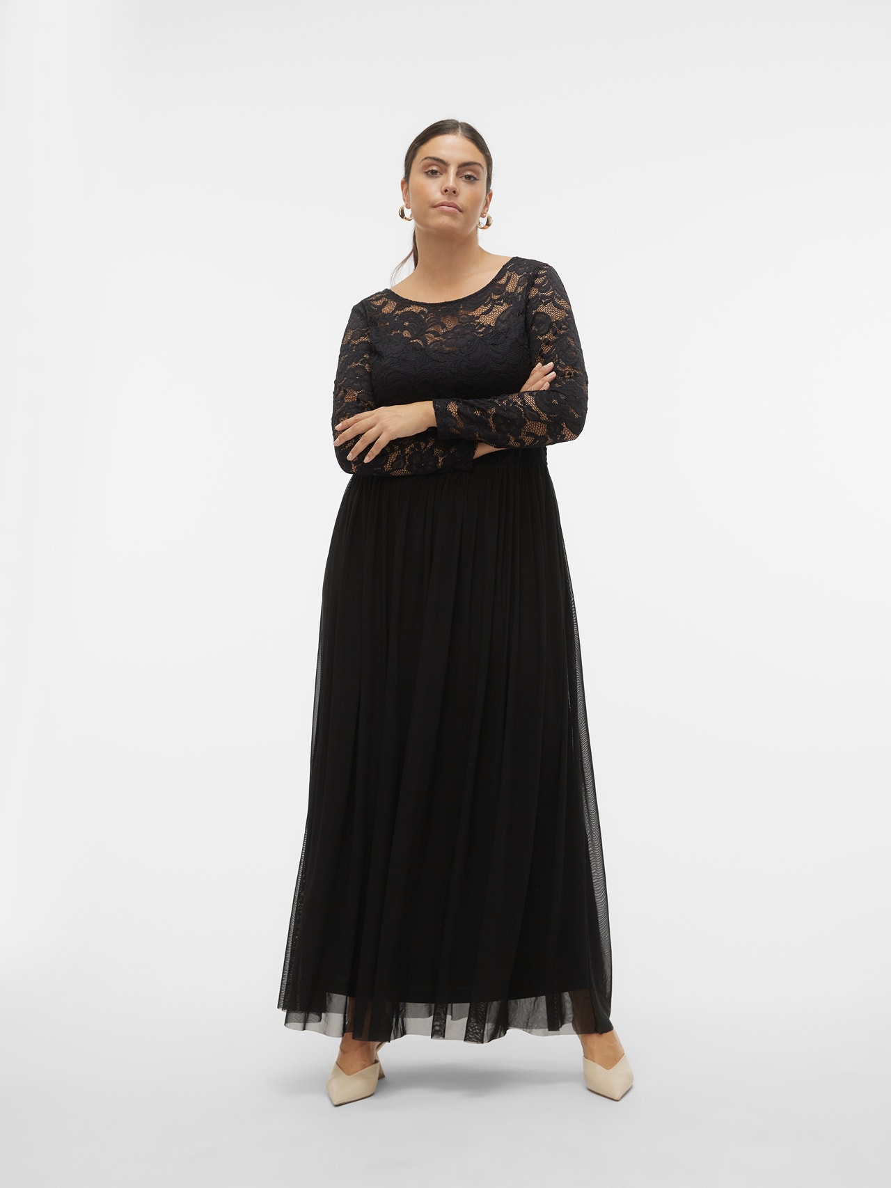 Vero Moda VMABIGAIL Długa sukienka -Black - 10305793