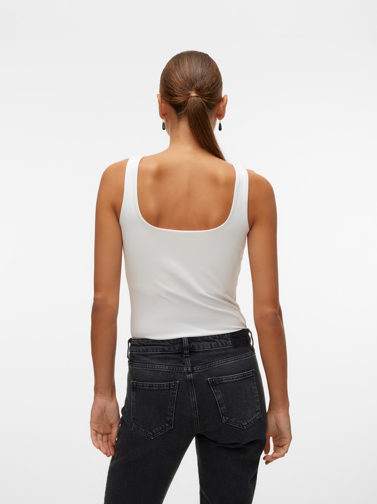 VERO MODA Vmmillion Sl Square Top 2-Way Jrs Noos Women's Top, Ibiza Blue., L VERO MODA Vmmillion Sl Square Top 2-Way Jrs Noos Women's Top, Ibiza Blue., L
