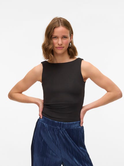 SHEIN EZwear Effen kleur gebreide tanktop voor in de zomer | SHEIN SHEIN EZwear Effen kleur gebreide tanktop voor in de zomer | SHEIN