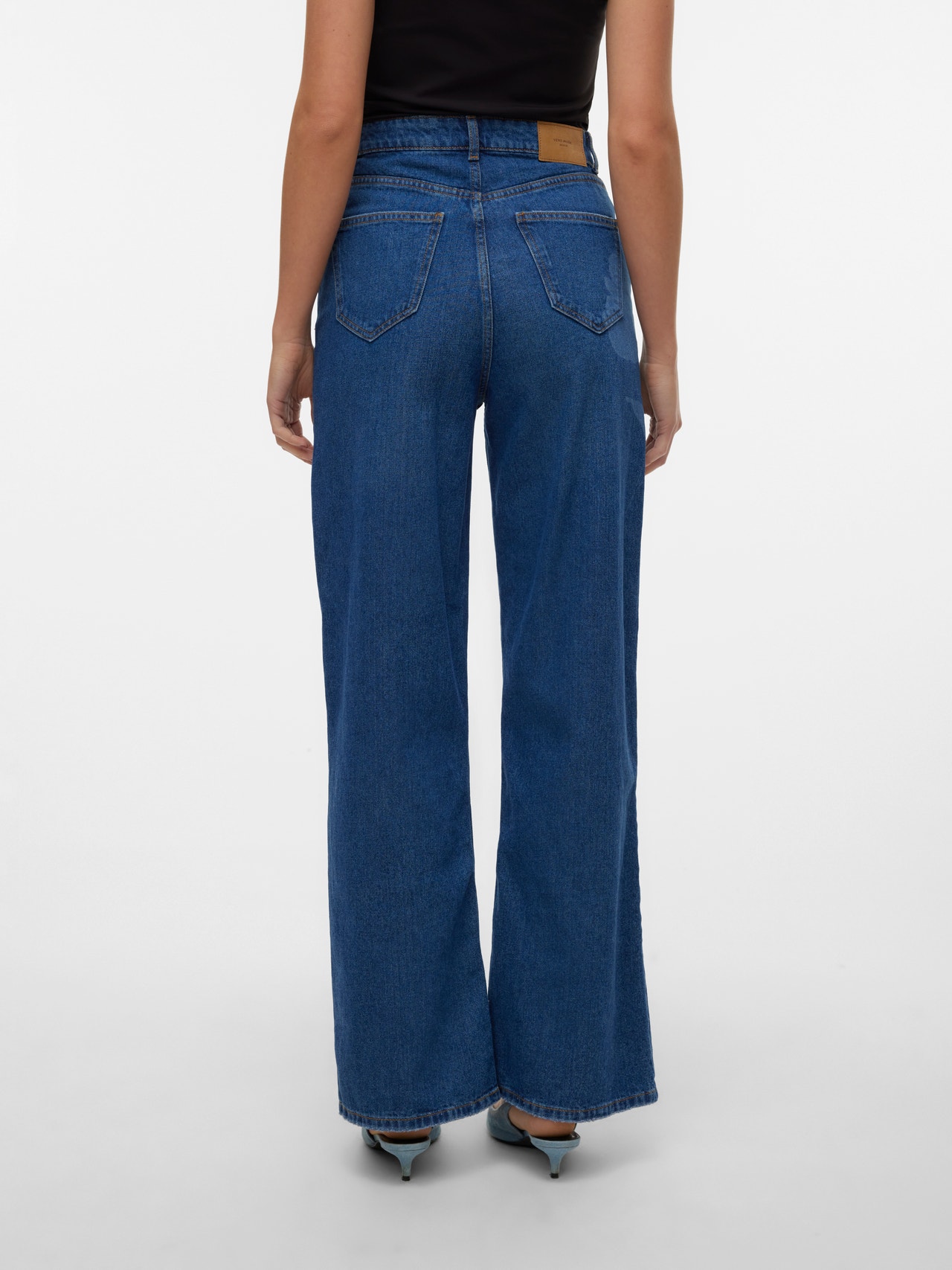 Vero Moda VMREBECCA Wide Fit Jeans -Dark Blue Denim - 10305863