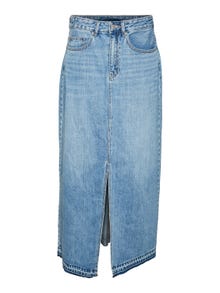 Vero Moda VMZAYLA Hög midja Lång kjol -Medium Blue Denim - 10305881