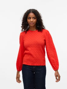 Vero Moda VMFLOWER Top -Fiery Red - 10305907