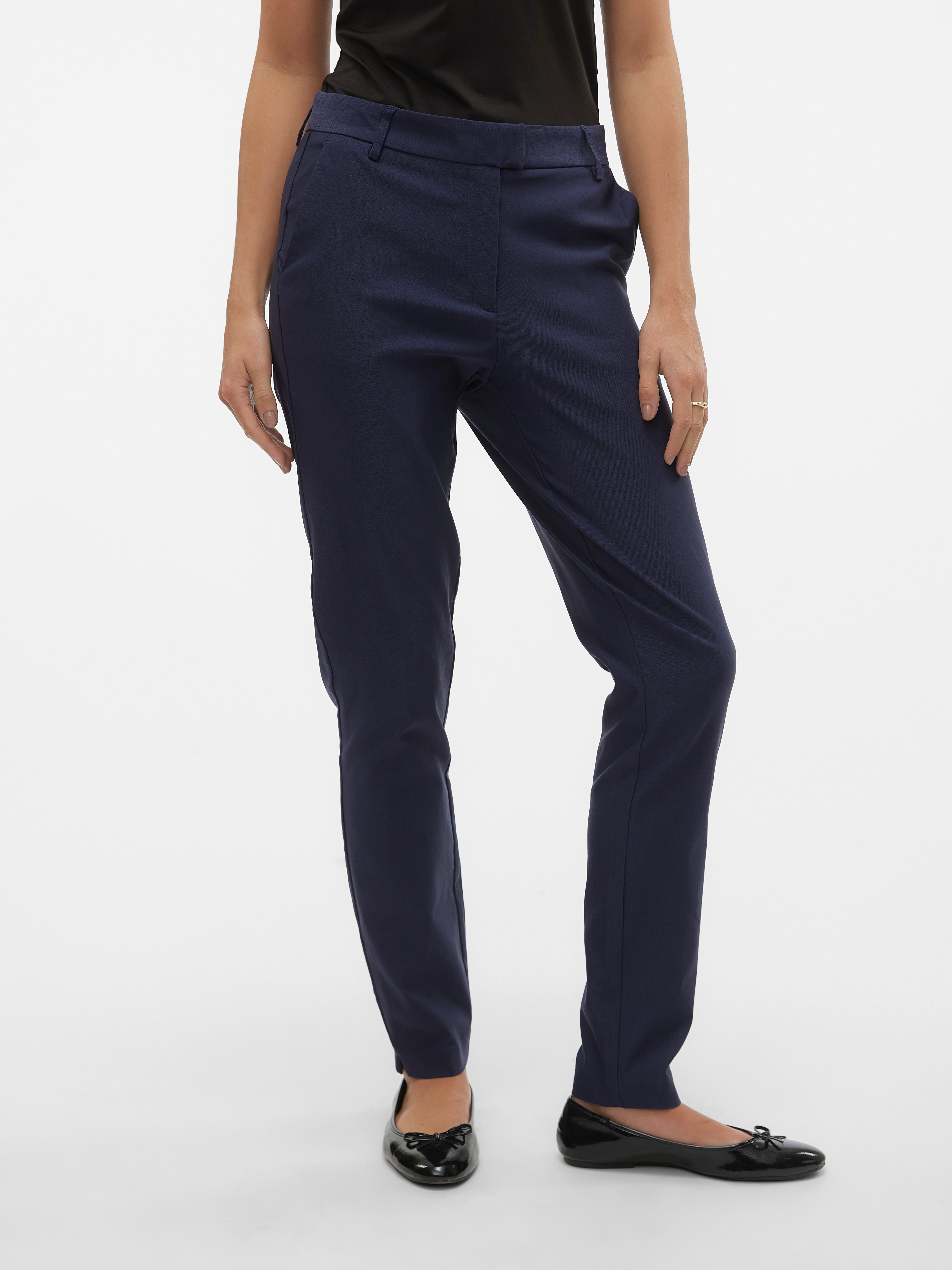VMMILLE Mittlere Taille Hose | Dunkelblau | Vero Moda®