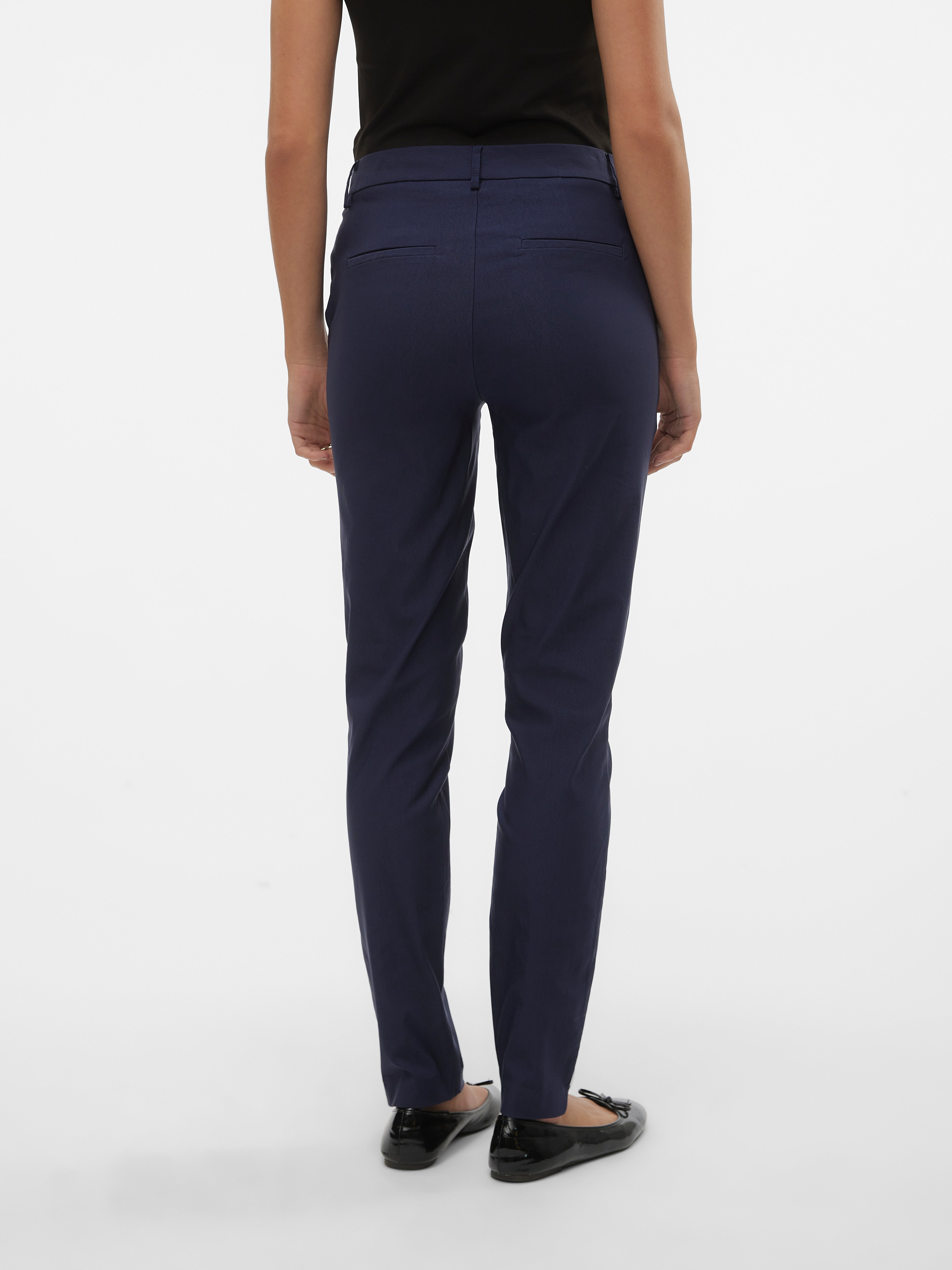 VMMILLE Mittlere Taille Hose | Dunkelblau | Vero Moda®