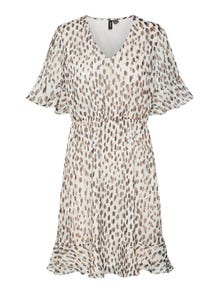 Vero Moda VMSMILLA Kort kjole -Pumice Stone - 10306038