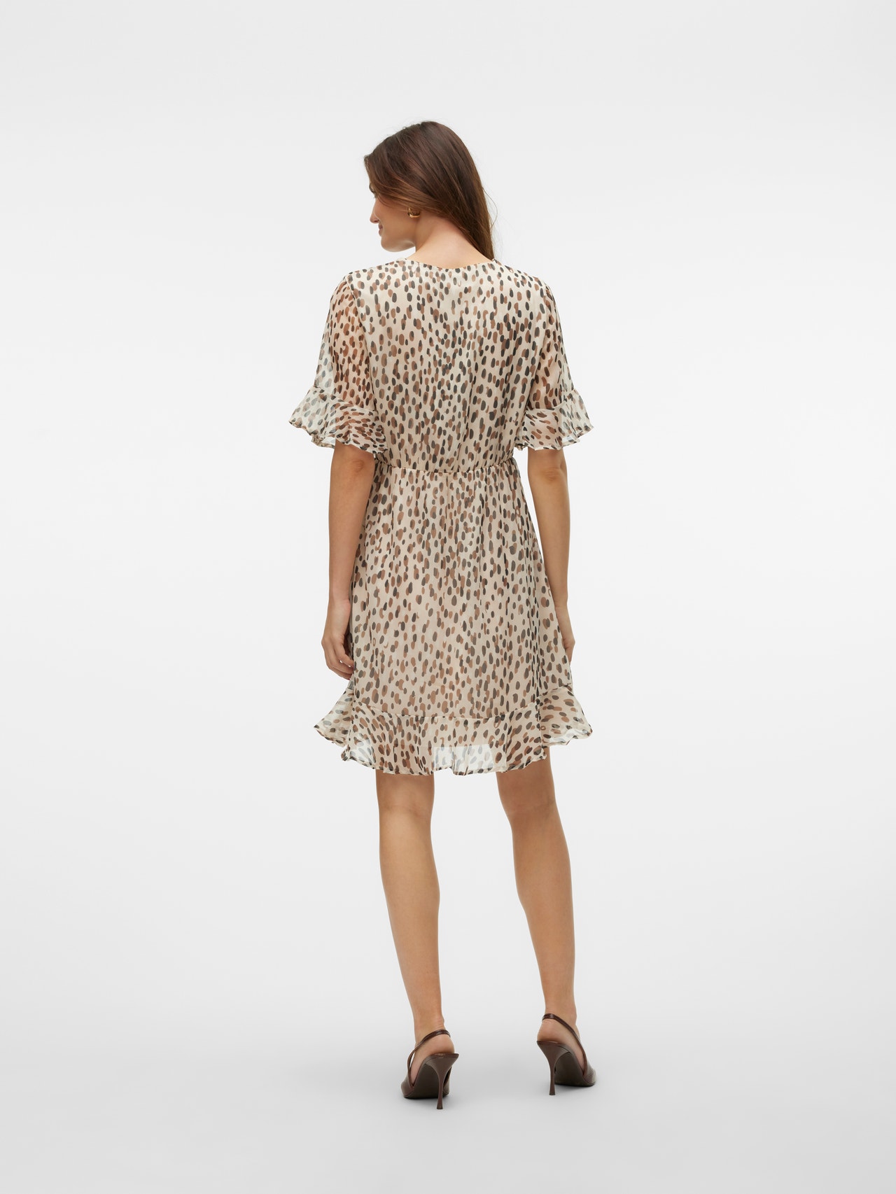 Vero Moda VMSMILLA Kort kjole -Pumice Stone - 10306038