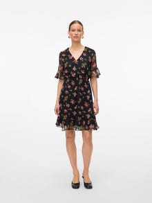Vero Moda VMSMILLA Kort kjole -Black - 10306038