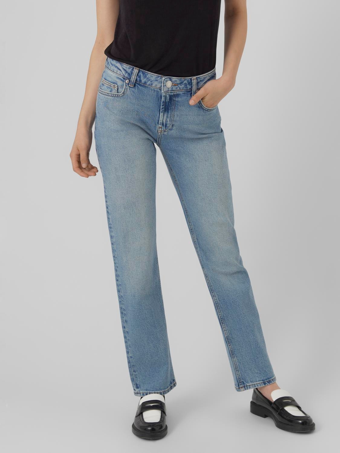Vero Moda VMCAMERON Gerade geschnitten Jeans -Light Blue Denim - 10306054